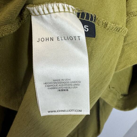 John Elliot SL University Tee Long Sleeve Crew Neck T-Shirt Casual Green XXL - Picture 8 of 11
